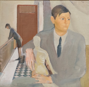 Self portrait with mannequin, 1927 (painting)