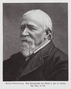 Robert Browning, English poet and playwright (engraving)