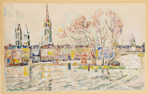 Rouen, 1924 (w/c, gouache & chalk on paper)