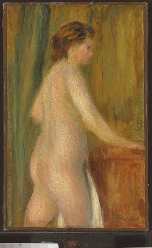 Nude with bath towel, c.1900 (oil on canvas)