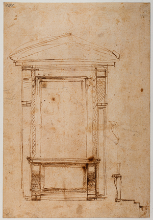 Kneeling window for Medici palace, c. 1517 (drawing)