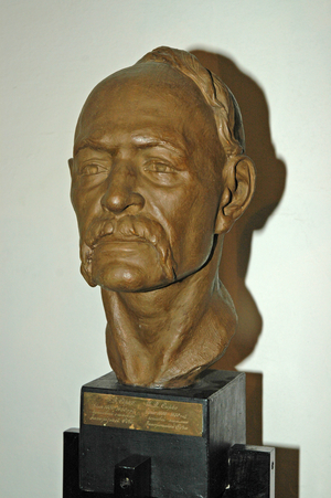 Ukraine, bust of Cossack Cupeko (1600-1680)