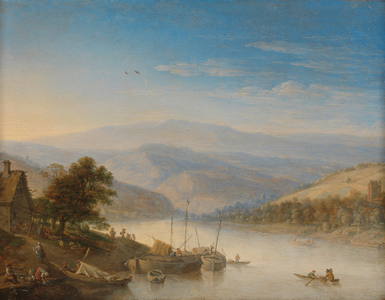 View of the Rhine River near Andernach, 1655 (oil on panel)