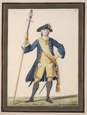 Soldier with pike.