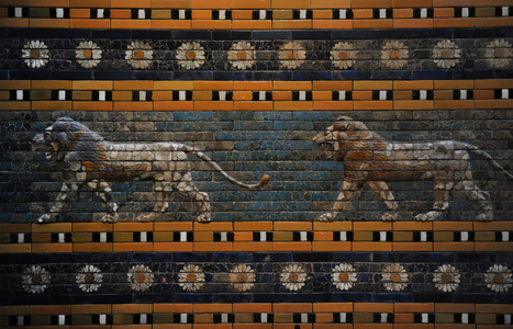 Babylon's lion. Lion decorated the Processional Wal (Ishtar Gate). 575 BC.