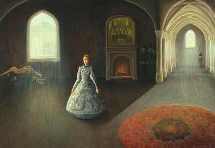 The Mermaid and the Hare, 2018 (oil on panel)