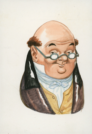 Mr Pickwick, The Pickwick Papers (gouache on paper)