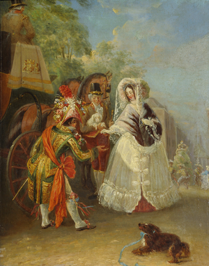 Fashionable Company, with a Coach and a Maypole