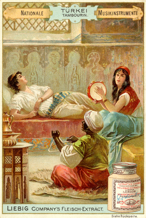 Tambourine with Turkish woman