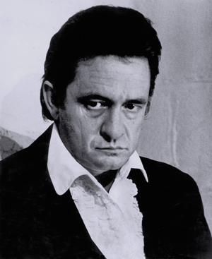 Johnny Cash, Portrait from the Documentary Film, Johnny Cash! The Man, His World, His Music", 1969 (b/w photo)