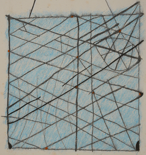 stick chart 1, 2014 (aquarelle crayon)