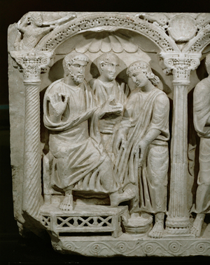 Christ washes Saint Peter's feet (relief)