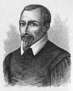 Science. The french soil scientist Olivier de Serres. Engraving in: Grands hommes et grands faits de l'industrie, France, c.1880 (engraving)