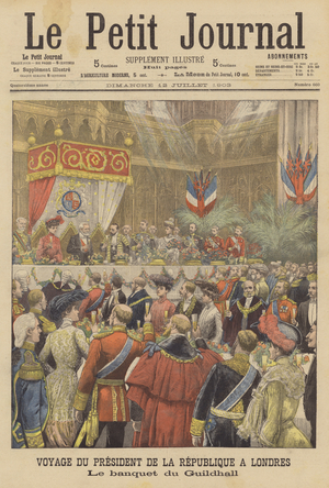 Visit by the President of France to London (colour litho)