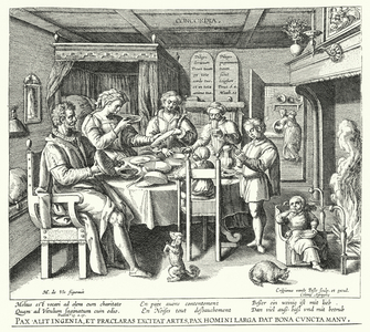 The Prayer before the Meal (engraving)