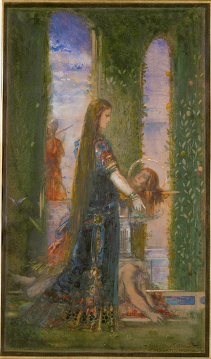 Salome in the garden, or Salome carrying the head of Saint John Baptist (watercolour and gouache on paper)