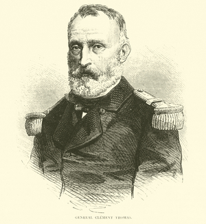 General Clement Thomas, March 1871 (engraving)