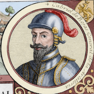 Gabriel de Rojas Cordova (coloured engraving)