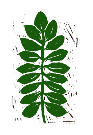 Leaf, 2019 (linocut)