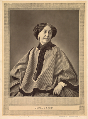 Portrait of George Sand, 19th century (photo)