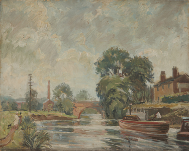 Canal Scene, c.1940 (oil on canvas)