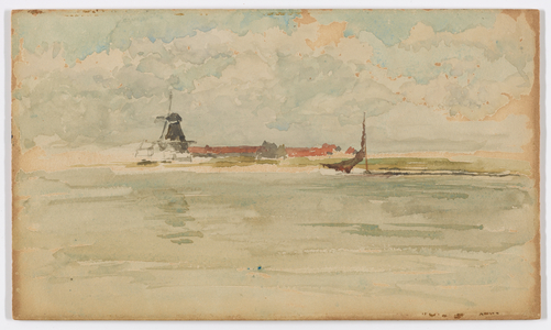 A Little Red Note–Dordrecht, 1884 (w/c on paper)