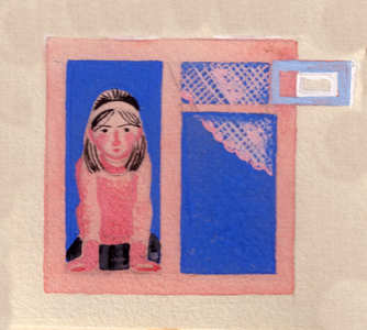 Illustration from 'Sit Down and Listen' by Silva Kaputikyan, 1969 (gouache on paper)