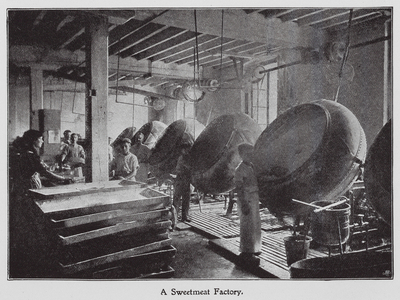 A Sweetmeat Factory (b/w photo)