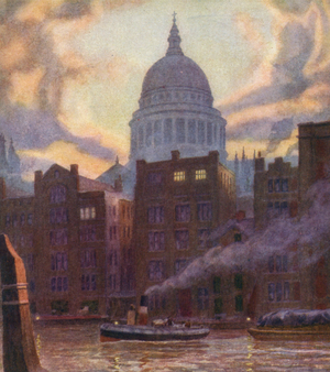 St Paul's (colour litho)