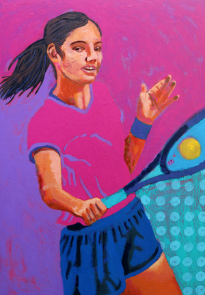 Tennis Player # 6, 2022 (acrylic on board)