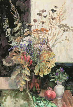 Still Life with Flowers and Pomegranate, 1979 (gouache on paper)