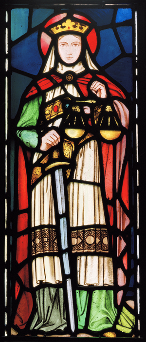 Justice, c.1867 (stained glass)