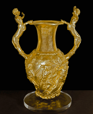 Gold amphora-rhyton with centaur handles