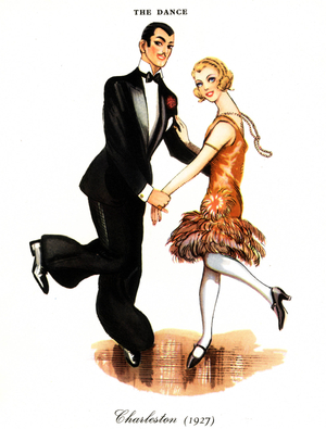 charleston dancers, UK, 1930s ( print)