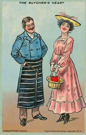 The butcher’s heart (colour litho)
