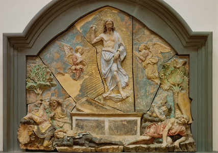 The Resurrection. (painted terracotta)