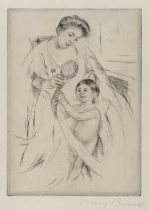 La Glace a Main, c.1905 (drypoint on cream coloured laid paper)