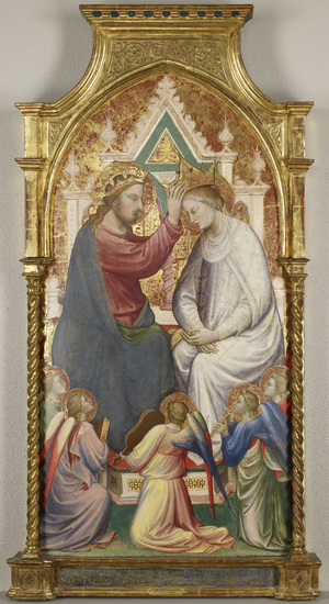 The Coronation of the Virgin with Five Music-Making Angels, 1408 (tempera on poplar panel)