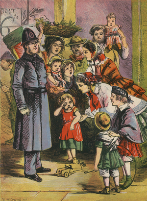 A lost little girl (colour litho)