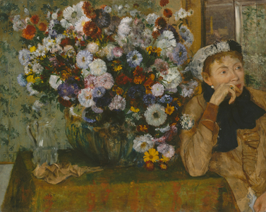 Woman with Chrysanthemums, 1865 (oil on canvas)