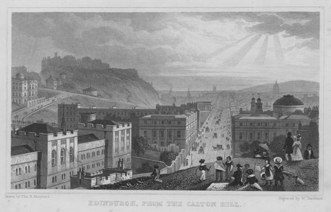 Edinburgh, from the Calton Hill (engraving)