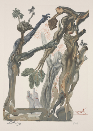 Canto 13 - The Forest of Suicides, c.1960 (woodcut)