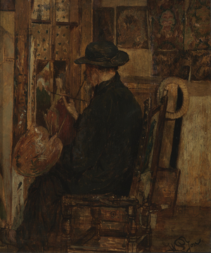 The Studio of Willem Linnig I, Father of the Painter, 1875 (oil on panel)