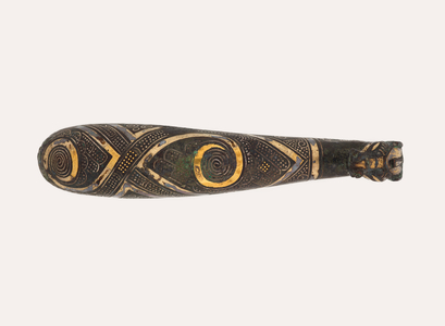 Garment hook, 480-221 BC (bronze with gold and silver inlay)