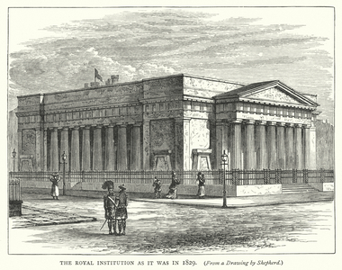 The Royal Institution as it was in 1829 (engraving)