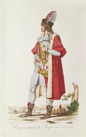 People's Representative of the Armies (coloured engraving)