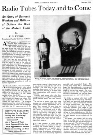 Article by F. G. Pryo about radio tubes today and to come published in american magazine "Popular Science Monthly" in january 1931