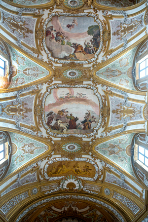 Gesuiti church, vision of S. Giovanni Evangelista, Francesco Fontebasso, fresco, Vennice, Italy (photo)