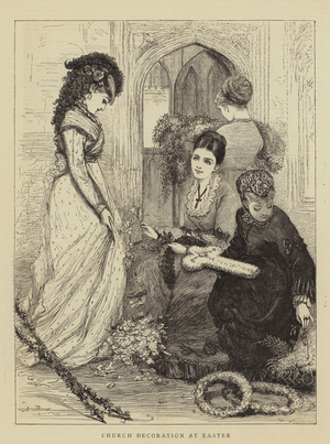 Church Decoration at Easter (engraving)