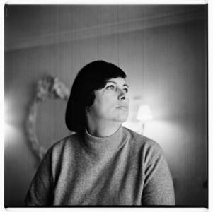 Portrait of unknown woman, London 1960's (b/w photo)